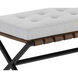 Kenji Black / Mina Light Grey Bench, Small
